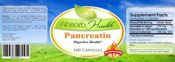 Absorb Health Pancreatin - supplement