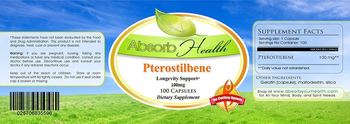 Absorb Health Pterostilbene 100 mg - supplement