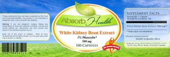 Absorb Health White Kidney Bean Extract 500 mg - supplement