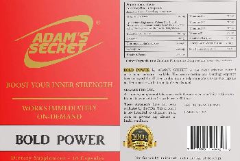 Adam's Secret Adam's Secret Bold Power - supplement