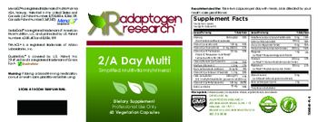 Adaptogen Research 2/A Day Multi - supplement