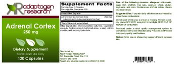 Adaptogen Research Adrenal Cortex 250 mg - supplement