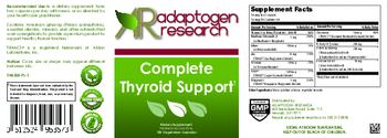 Adaptogen Research Complete Thyroid Support - supplement