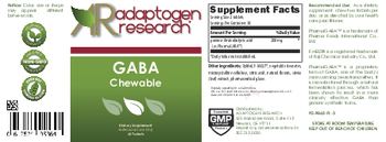 Adaptogen Research GABA 60 Tablets - supplement