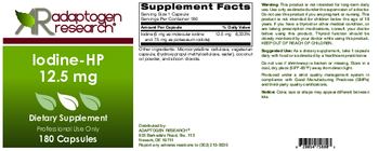 Adaptogen Research Iodine-HP 12.5 mg - supplement
