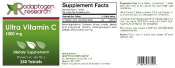 Adaptogen Research Ultra Vitamin C 1000 mg - supplement