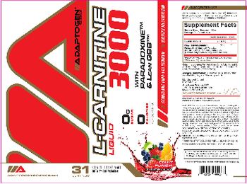 Adaptogen Science L-Carnitine Liquid 3000 Fruit Punch - supplement