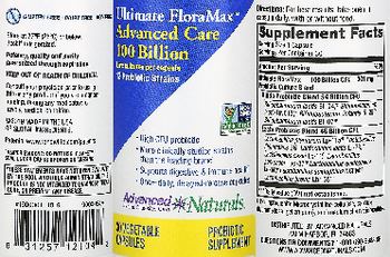 Advanced Naturals Ultimate FloraMax Advanced Care 100 Billion - probiotic supplement