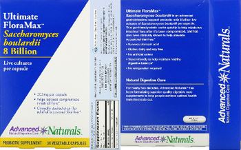 Advanced Naturals Ultimate FloraMax Saccharomyces boulardii 8 Billion - probiotic supplement