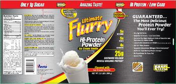 Advanced Nutrient Science Ultimate Flurry Ice Cream Vanilla - 