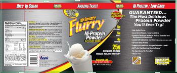 Advanced Nutrient Science Ultimate Flurry Ice Cream Vanilla - 