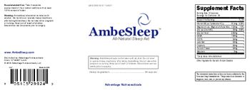 Advantage Nutraceuticals AmbeSleep - supplement