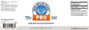 Advantage Nutraceuticals Deer Antler Velvet Pro - supplement