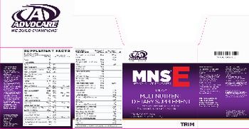 AdvoCare MNS E - multinutrient supplement