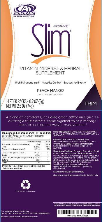 AdvoCare Slim Peach Mango - vitamin mineral herbal supplement