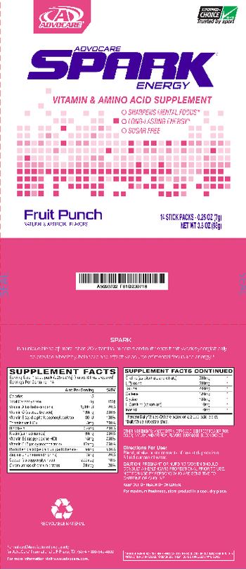 AdvoCare Spark Energy Fruit Punch - vitamin amino acid supplement