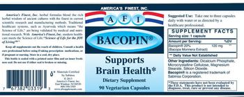 AFI America's Finest, Inc. Bacopin - herbal supplement