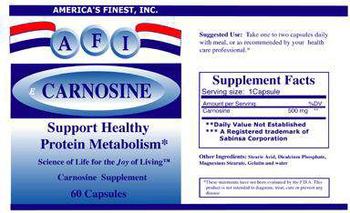 AFI America's Finest Carnosine - carnosine supplement