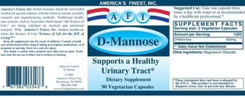AFI America's Finest D-Mannose - supplement
