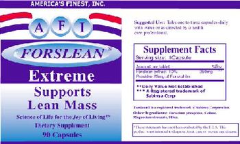 AFI America's Finest ForsLean Extreme - supplement