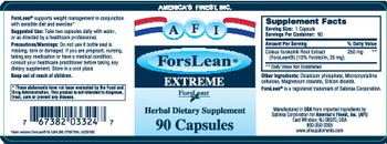 AFI America's Finest ForsLean Extreme - herbal supplement