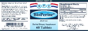 AFI America's Finest, Inc. BioPerine - herbal supplement