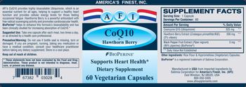 AFI America's Finest, Inc. CoQ10 + Hawthorn Berry - supplement