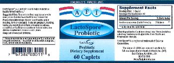 AFI America's Finest, Inc. LactoSpore Probiotic - probiotic supplement