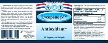 AFI America's Finest Lycopene Beta - 