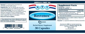 AFI America's Finest Resvenox - herbal supplement