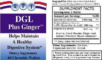 AFI DGL Plus Ginger - supplement