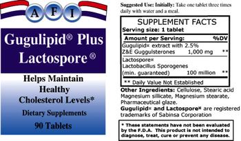 AFI Gugulipid Plus Lactospore - supplement