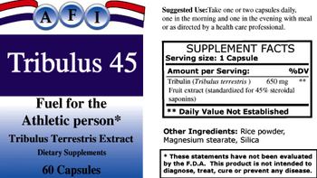 AFI Tribulus 45 - supplement