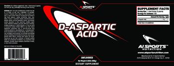 AI Sports Nutrition D-Aspartic Acid Unflavored - supplement