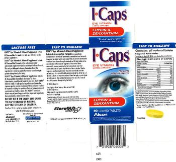 Alcon I-Caps Lutein & Zeaxanthin - eye vitamin mineral supplement