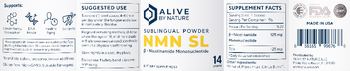 Alive By Nature NMN SL - supplement