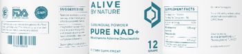 Alive By Nature Pure NAD+ - supplement