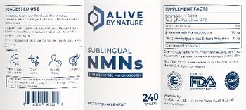 Alive By Nature Sublingual NMNs - supplement