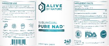 Alive By Nature Sublingual Pure NAD+ - supplement
