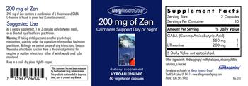 Allergy Research Group 200 mg of Zen - supplement