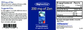 Allergy Research Group 200 mg Of Zen - supplement