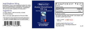 Allergy Research Group Acetyl-Glutathione 100 mg - supplement