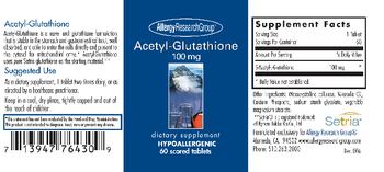 Allergy Research Group Acetyl-Glutathione 100 mg - supplement