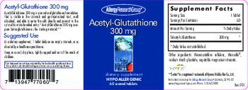 Allergy Research Group Acetyl-Glutathione 300 mg - supplement