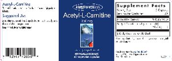 Allergy Research Group Acetyl-L-Carnitine 250 mg - supplement