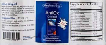 Allergy Research Group AntiOx Original - supplement