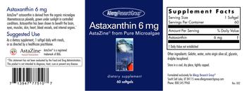 Allergy Research Group Astaxanthin 6 mg - supplement