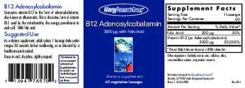 Allergy Research Group B12 Adenosylcobalamin 3000 mcg - supplement