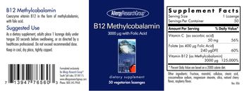 Allergy Research Group B12 Methylcobalamin 3000 mcg - supplement