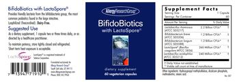 Allergy Research Group BifidoBiotics with LactoSpore - supplement